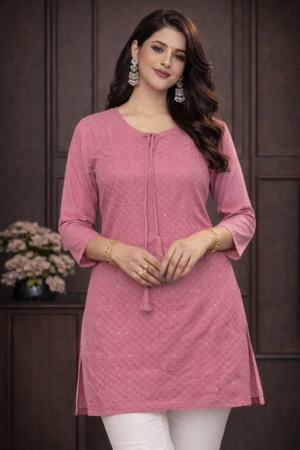 Pitch Color Short Kurti